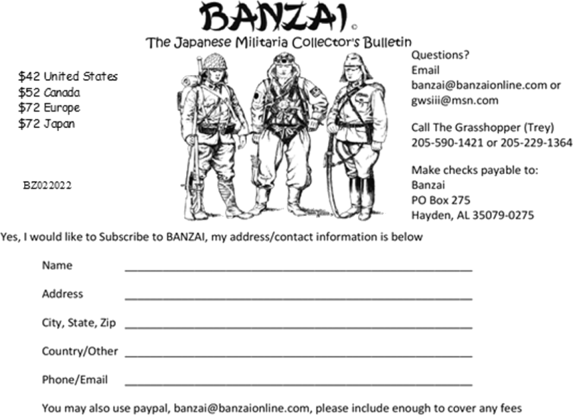 Banzai Order Form