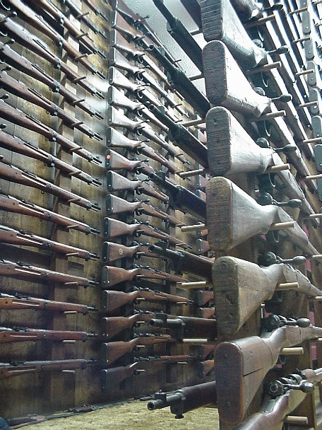 Various Views of Blevins' Collection, 99 Short Rifles